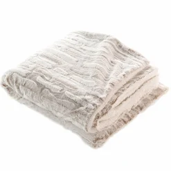 Plaid fausse fourrure (180 x 220 cm) Lynx Beige