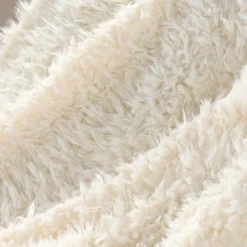 Plaid fausse fourrure (220 x 240 cm) Mouton Ecru