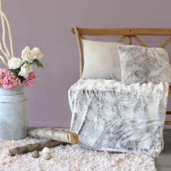 Plaid fausse fourrure (130 x 150 cm) Ours Taupe