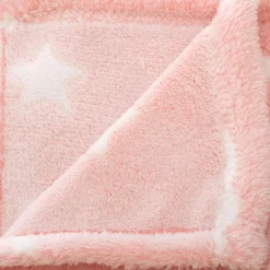 Plaid polaire phosphorescent enfant (125 x 150 cm) Voie lactée Rose
