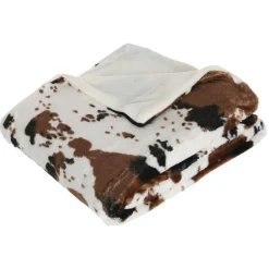 Plaid polaire (130 x 160 cm) Vache Marron
