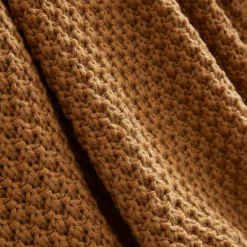Plaid tricot (125 x 150 cm) Tessa camel