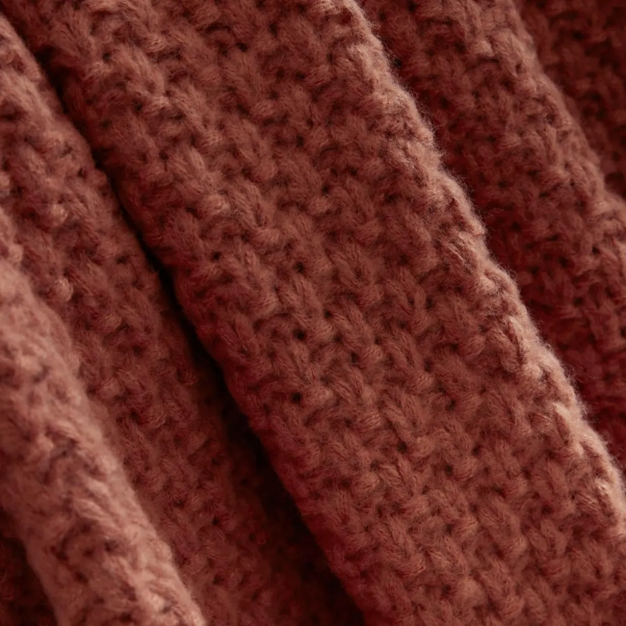Plaid tricot (125 x 150 cm) Tessa Terracotta