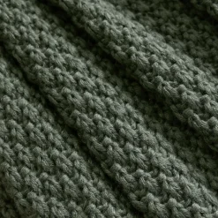 Plaid tricot (125 x 150 cm) Tessa Vert kaki