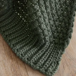 Plaid tricot (125 x 150 cm) Tessa Vert kaki