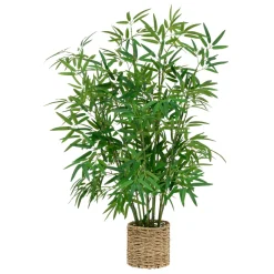 Plante artificielle avec pot tressé (H100 cm) Bambou Ly