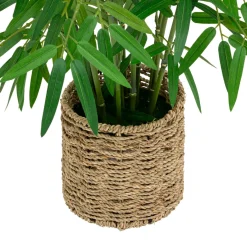 Plante artificielle avec pot tressé (H100 cm) Bambou Ly