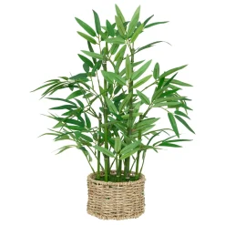 Plante artificielle en pot tressé (H46 cm) Bambou Ly