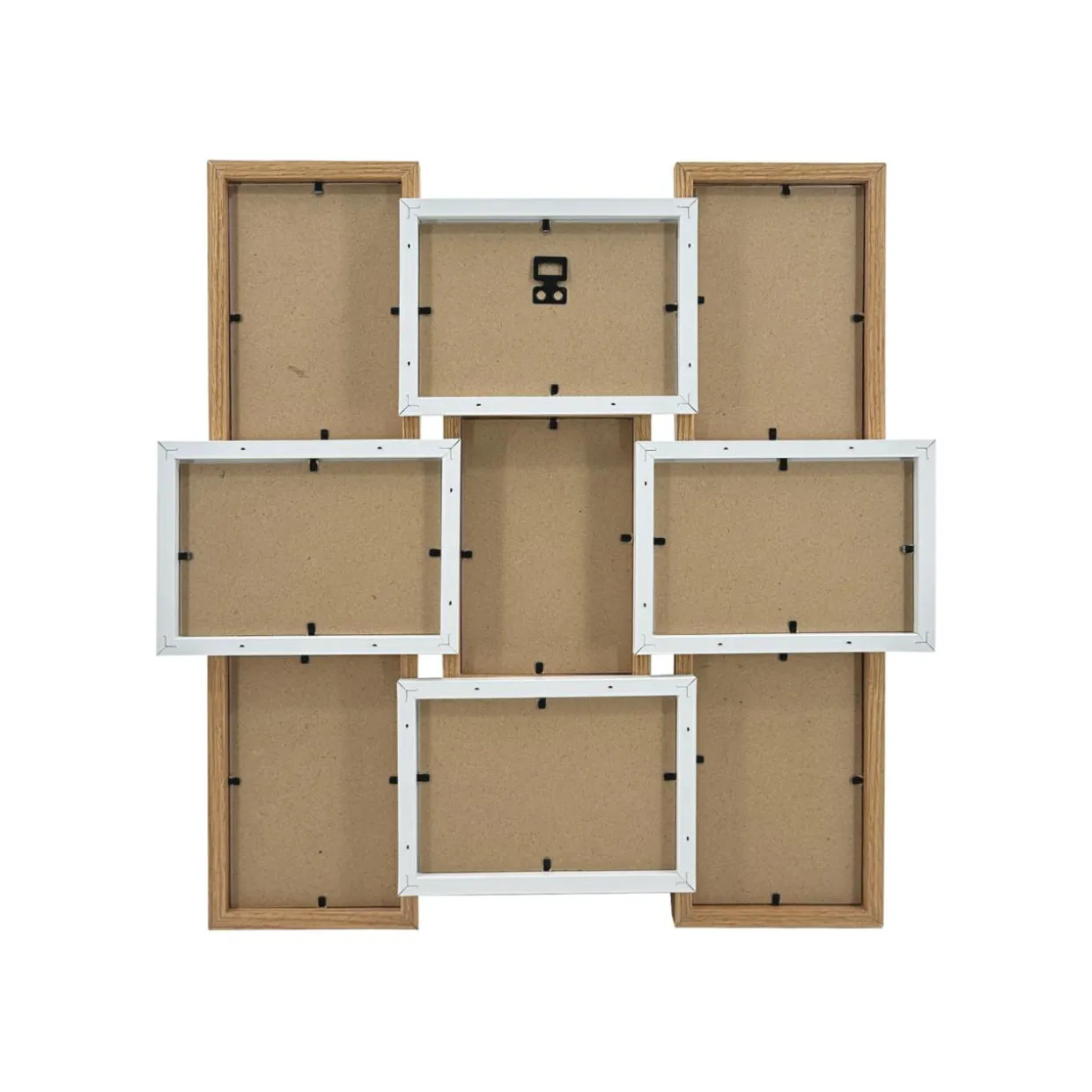 Pêle-mêle mural 9 photos bois (H45 cm) Zola Beige