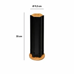 Porte capsules café (H35 cm) Nespresso Nera noir et naturel