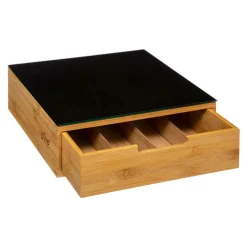 Porte capsules café (30 x 30 cm) Black Bambou Noir