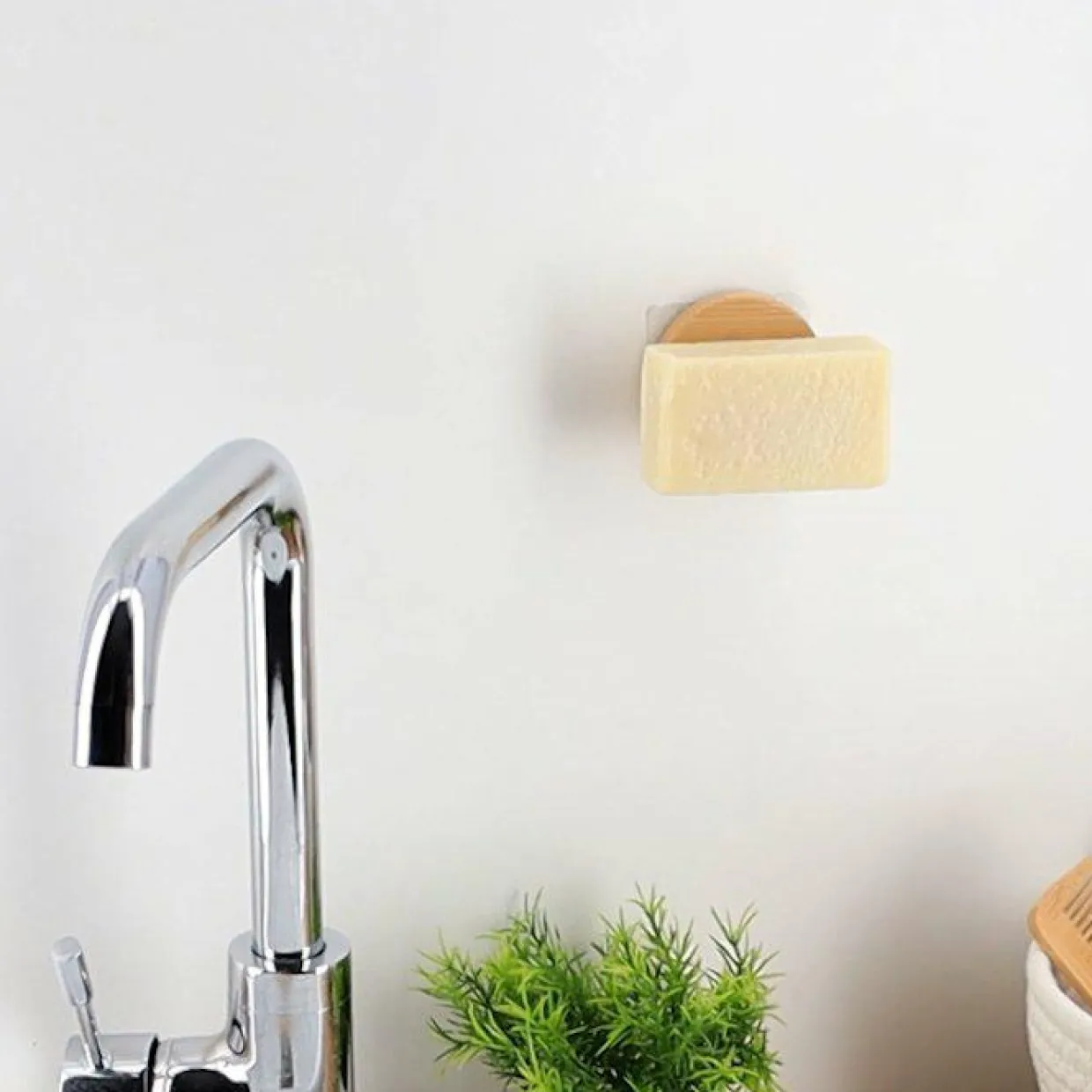 Porte savon adhésif magnétique Easy Chic Naturel