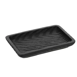Porte-savon en résine effet bois Scandi Noir