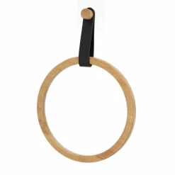 Porte serviette adhésif arrondi (D21 cm) Easy Chic Noir