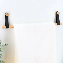 Porte serviette adhésif 1 barre (50 cm) Easy Chic Blanc