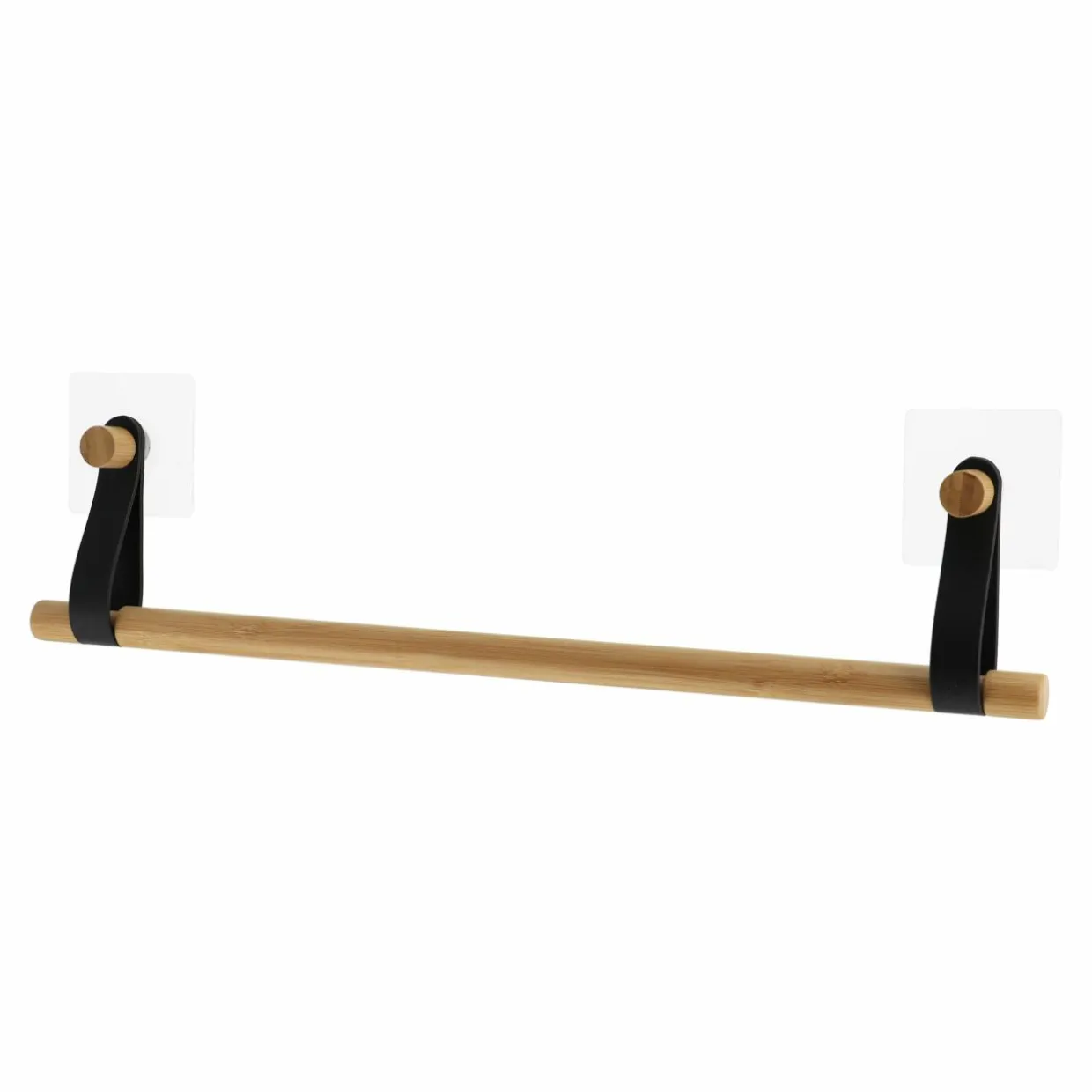 Porte serviette adhésif 1 barre (50 cm) Easy Chic Noir