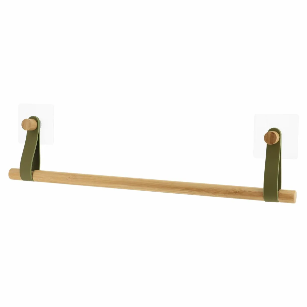 Porte serviette adhésif 1 barre (50 cm) Easy Chic Kaki