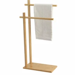 Porte serviette 2 barres bambou (H86 cm) Anako Naturel