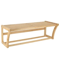 Porte serviette mural bambou (60 x H20 cm) Harmonie Naturel