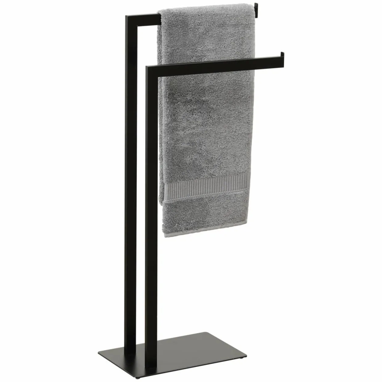 Porte-serviettes 2 barres (H81 cm) Métal Noir