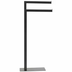 Porte-serviettes 2 barres (H81 cm) Métal Noir