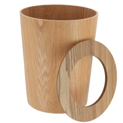Poubelle salle de bain façon chêne Scandi Beige