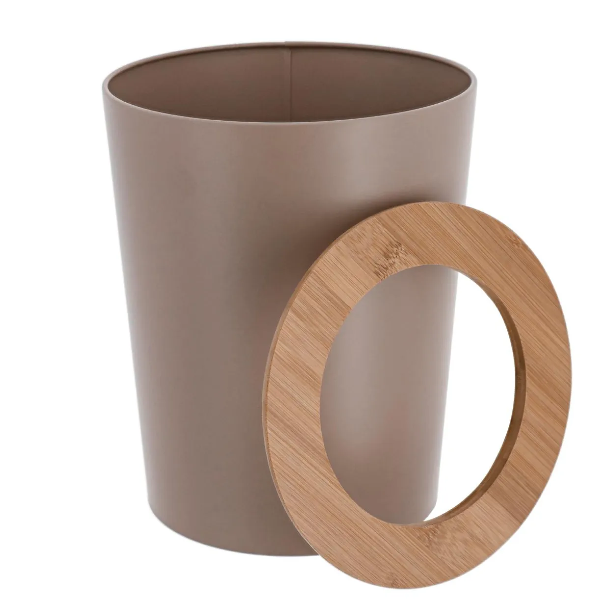 Poubelle salle de bain 5L Purebamboo Cappuccino