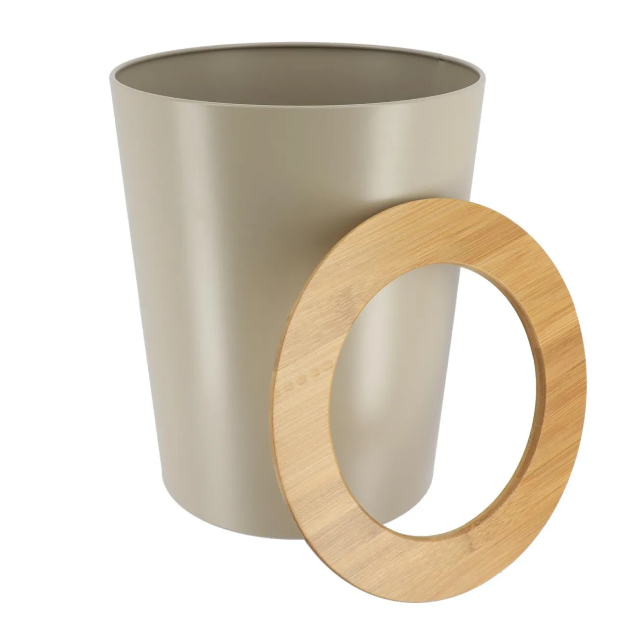 Poubelle salle de bain 5L Purebamboo Taupe