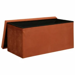 Pouf de rangement double Lilou Ambre
