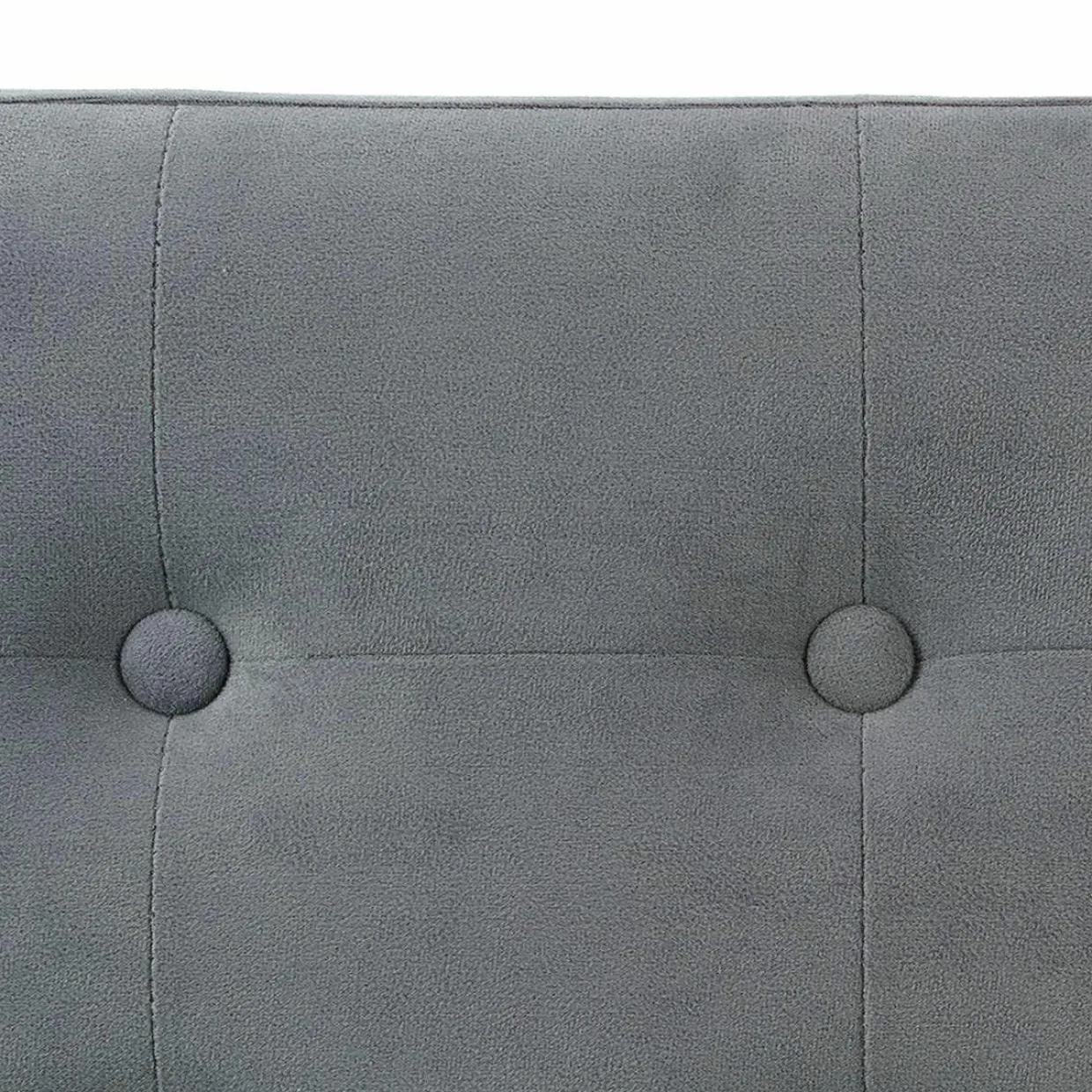 Pouf de rangement double Lysandre Velours Gris