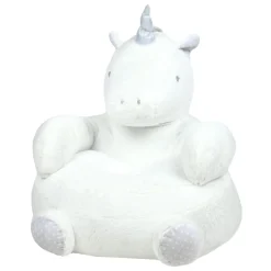 Pouf enfant licorne (45 x 45 cm) Aurore Blanc