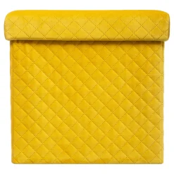 Pouf pliant Velours Jack Jaune
