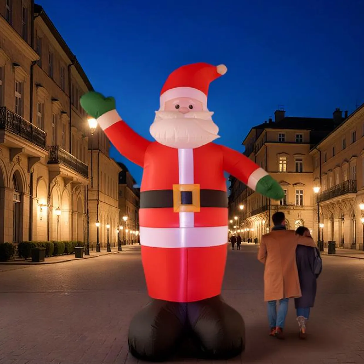 Père Noël Géant (H400 cm) Gonflable et lumineux