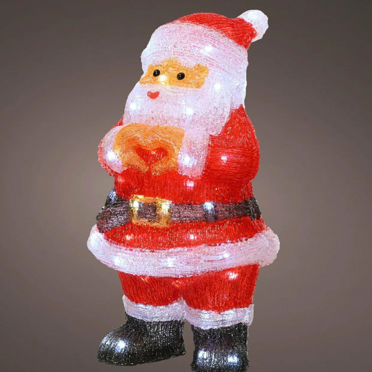 Père Noël lumineux 60 LED (H41 cm) Billy Blanc froid
