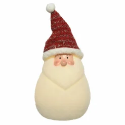 Père Noël lumineux à piles 4 LED (H31 cm) Ennry Blanc chaud