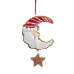 Père Noël à suspendre (H13 cm) Père-Noël Lune Blanc