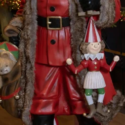 Père Noël traditionnel Géant (H166 cm) Klaus et les cadeaux