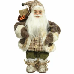 Père Noël traditionnel (H30 cm) et son écureuil