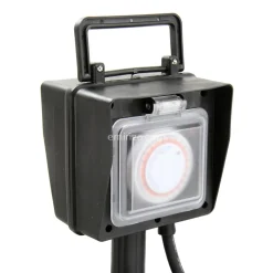 Prise piquet de jardin programmable 2 pôles