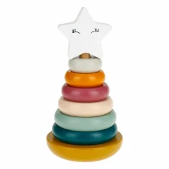 Pyramide à empiler bois Stella Multicolore