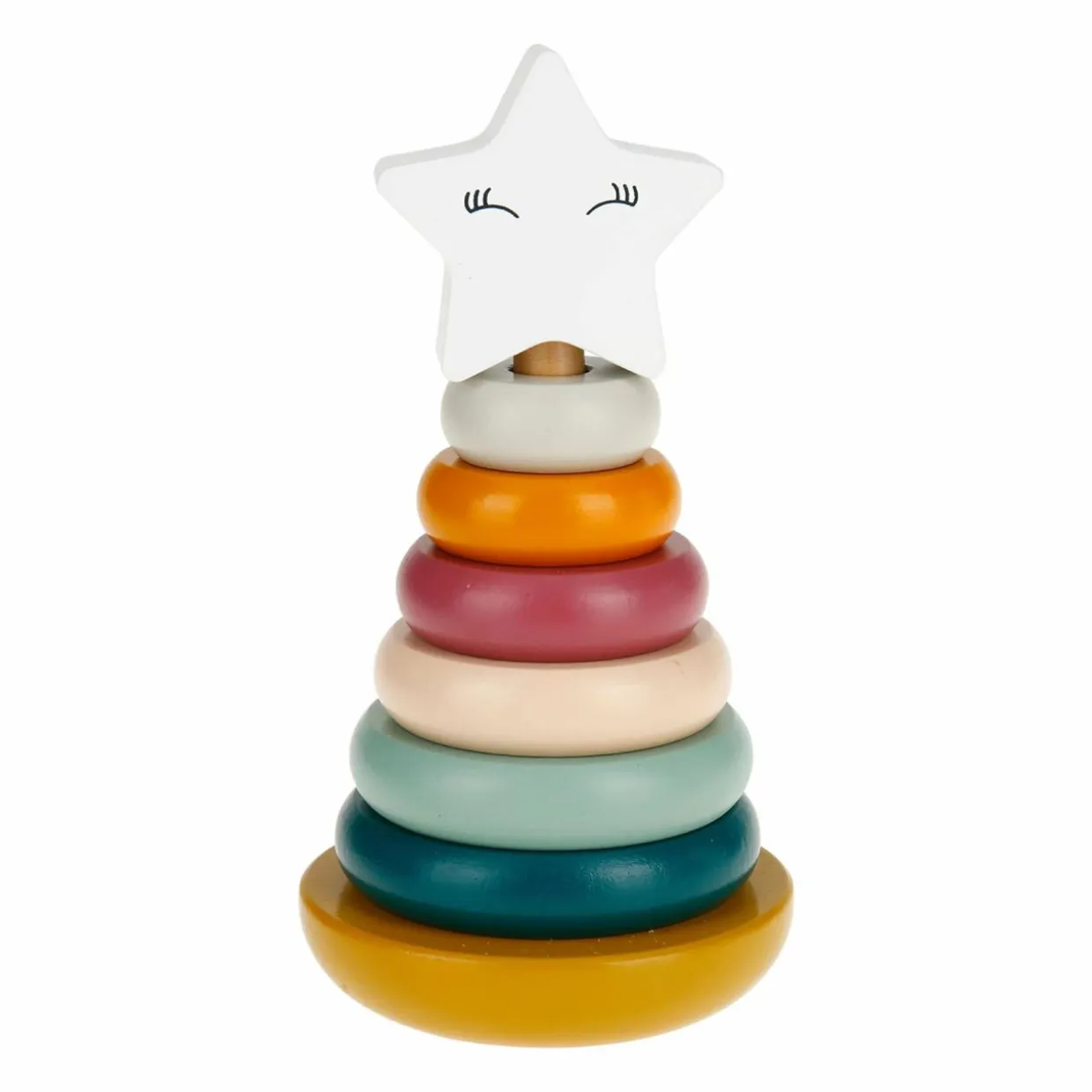 Pyramide à empiler bois Stella Multicolore