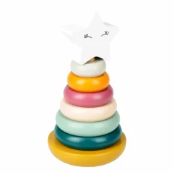 Pyramide à empiler bois Stella Multicolore