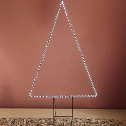 Pyramide lumineuse 180 LED (H77 cm) Sapin Blanc chaud