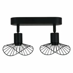 Rampe de spot 2 abat-jours (L24 cm) Capeline Noir