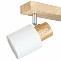 Rampe de spot 2 abat-jours (L37,5 cm) Tissu Blanche