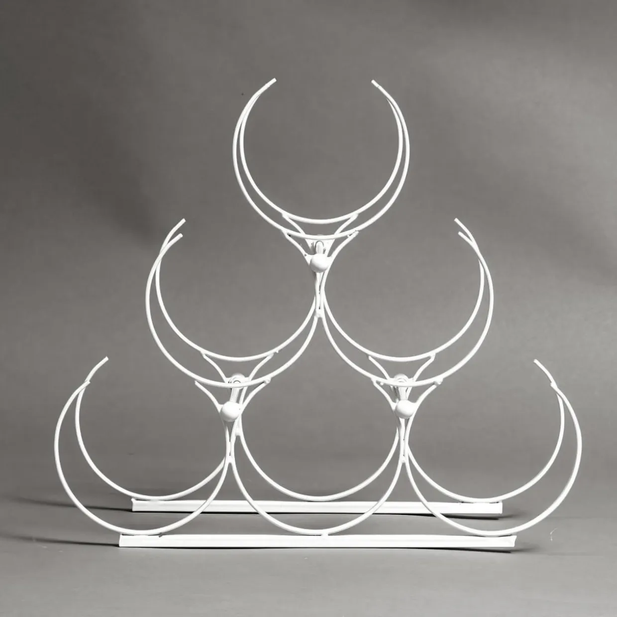 Range-bouteilles métal (H28 cm) Noa Blanc