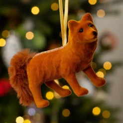 Renard de Noël à suspendre (H7 cm) Filou Marron