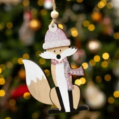 Renard de Noël à suspendre (H7 cm) Vulcan Naturel