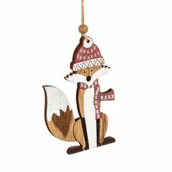 Renard de Noël à suspendre (H7 cm) Vulcan Naturel