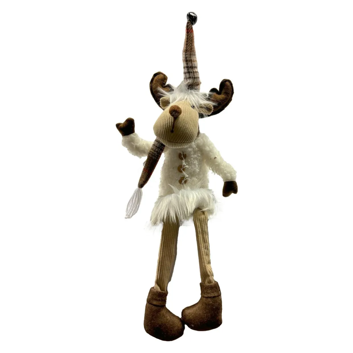 Renne de Noël à asseoir (H55 cm) Charlie Beige